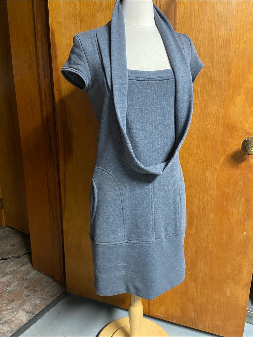 Super Cowl Neck Vintage Organic Pockets Sweatshirt PRAIRIE UNDERGROUND Med